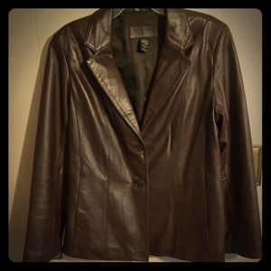 Geniue Brown Leather Jacket. In great condition.